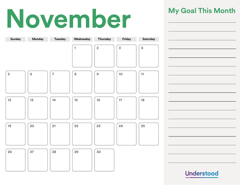 Goals Calendar Template, Page 11
