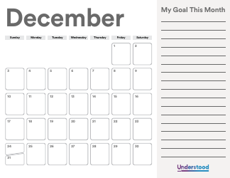 Goals Calendar Template, Page 12