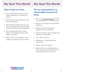 Goals Calendar Template, Page 17