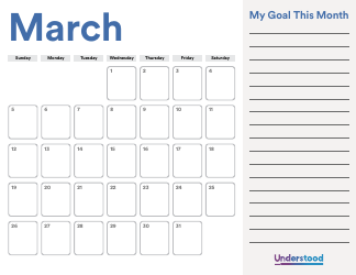 Goals Calendar Template, Page 3