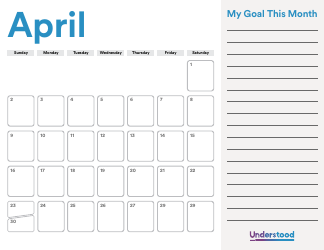 Goals Calendar Template, Page 4