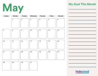 Goals Calendar Template, Page 5