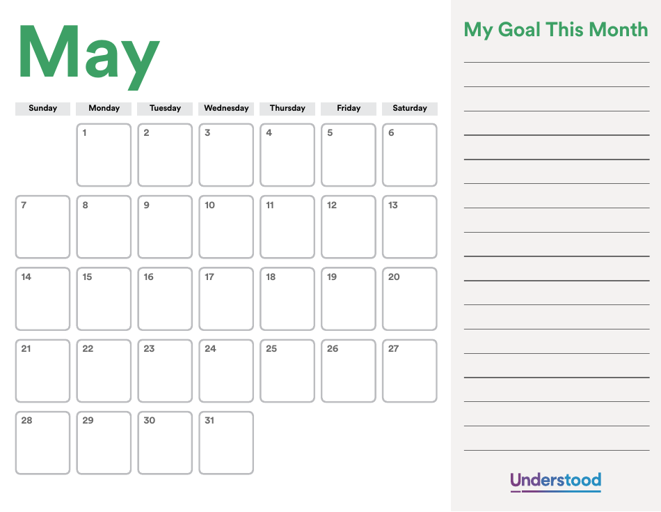 Goals Calendar Template, Page 5