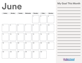 Goals Calendar Template, Page 6