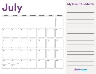 Goals Calendar Template, Page 7