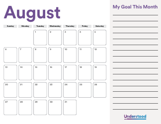 Goals Calendar Template, Page 8