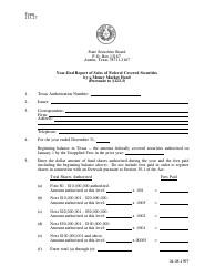 Form 133.27 Year-End Report of Sales of Federal Covered Securities by a Money Market Fund (Pursuant to 123.3) - Texas