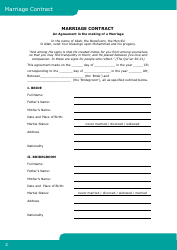 Islamic Marriage Contract Template, Page 2
