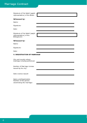 Islamic Marriage Contract Template, Page 4