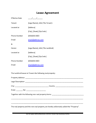 Document preview: Lease Agreement Template - Lines