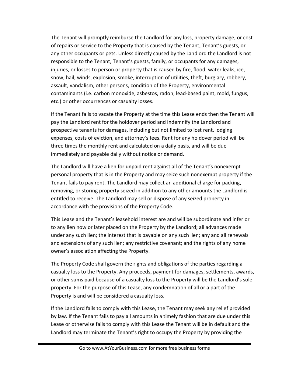 Lease Agreement Template - Lines, Page 11