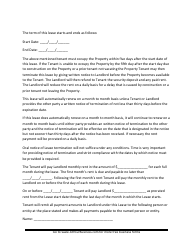Lease Agreement Template - Lines, Page 2
