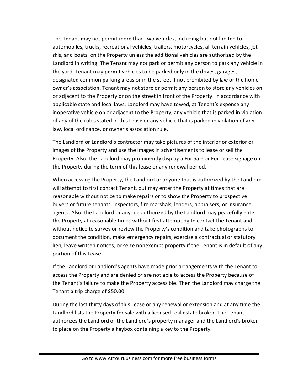 Lease Agreement Template - Lines, Page 7