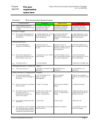 Project Risk Assessment Questionnaire Template, Page 3
