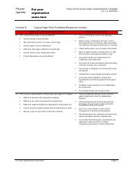 Project Risk Assessment Questionnaire Template, Page 5