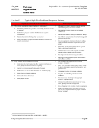 Project Risk Assessment Questionnaire Template, Page 6