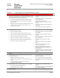 Project Risk Assessment Questionnaire Template, Page 8