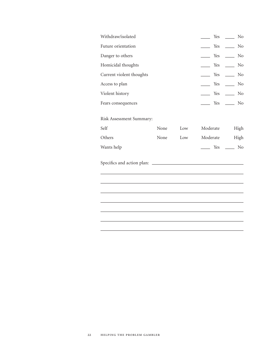 Suicide Risk Assessment Template, Page 6