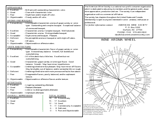 Wine Evaluation Chart Template - American Wine Society, Page 2