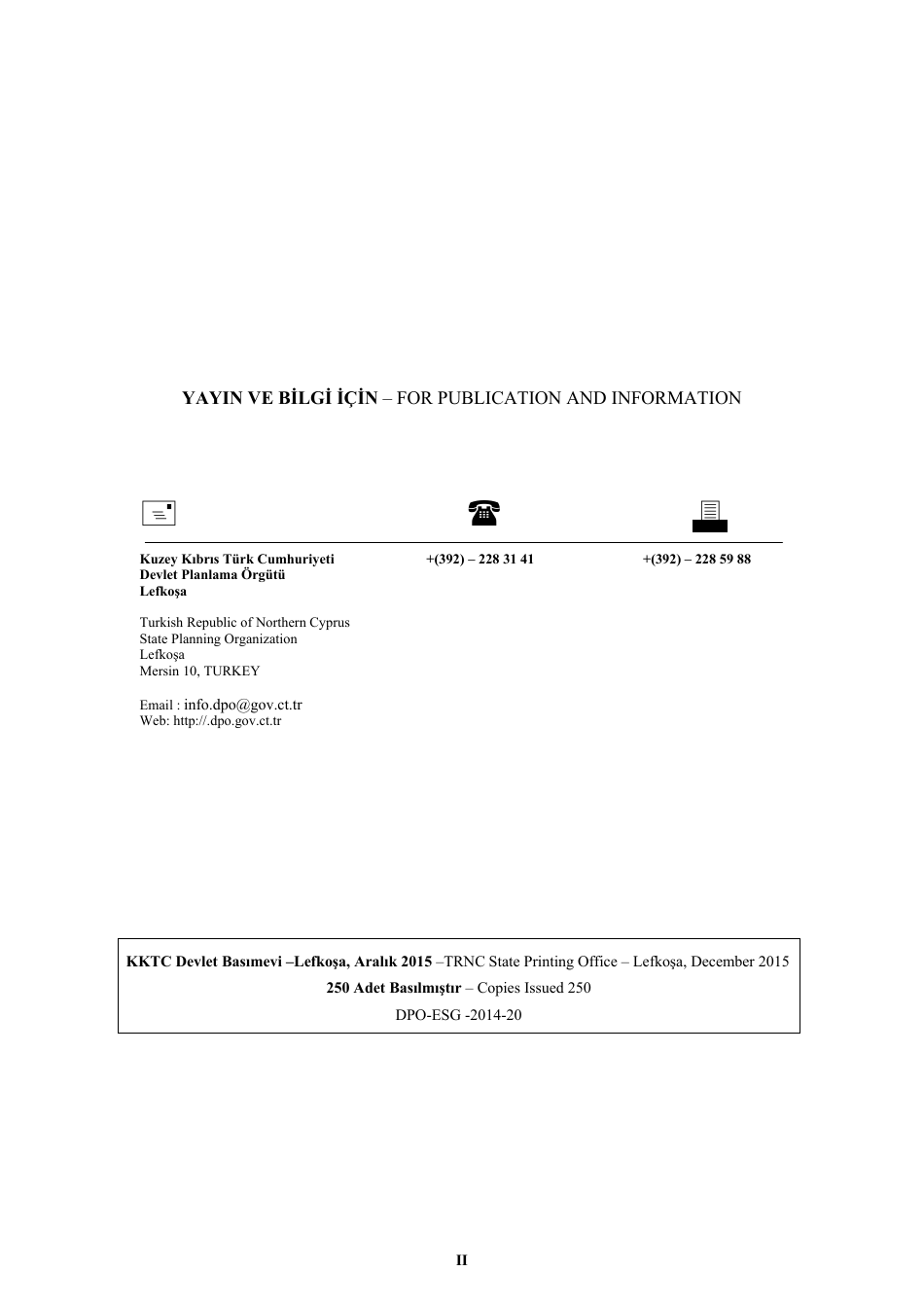 Economic and Social Indicators - State Planning Organization - Northern Cyprus, Page 2