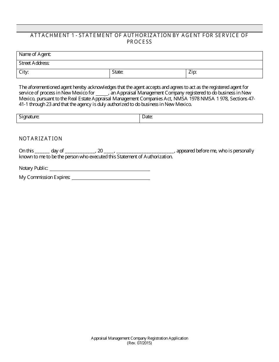 Appraisal Management Company Registration Application - New Mexico, Page 5