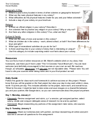 13 Colonies of America Social Studies Worksheet - the Nettelhorst School, Page 2