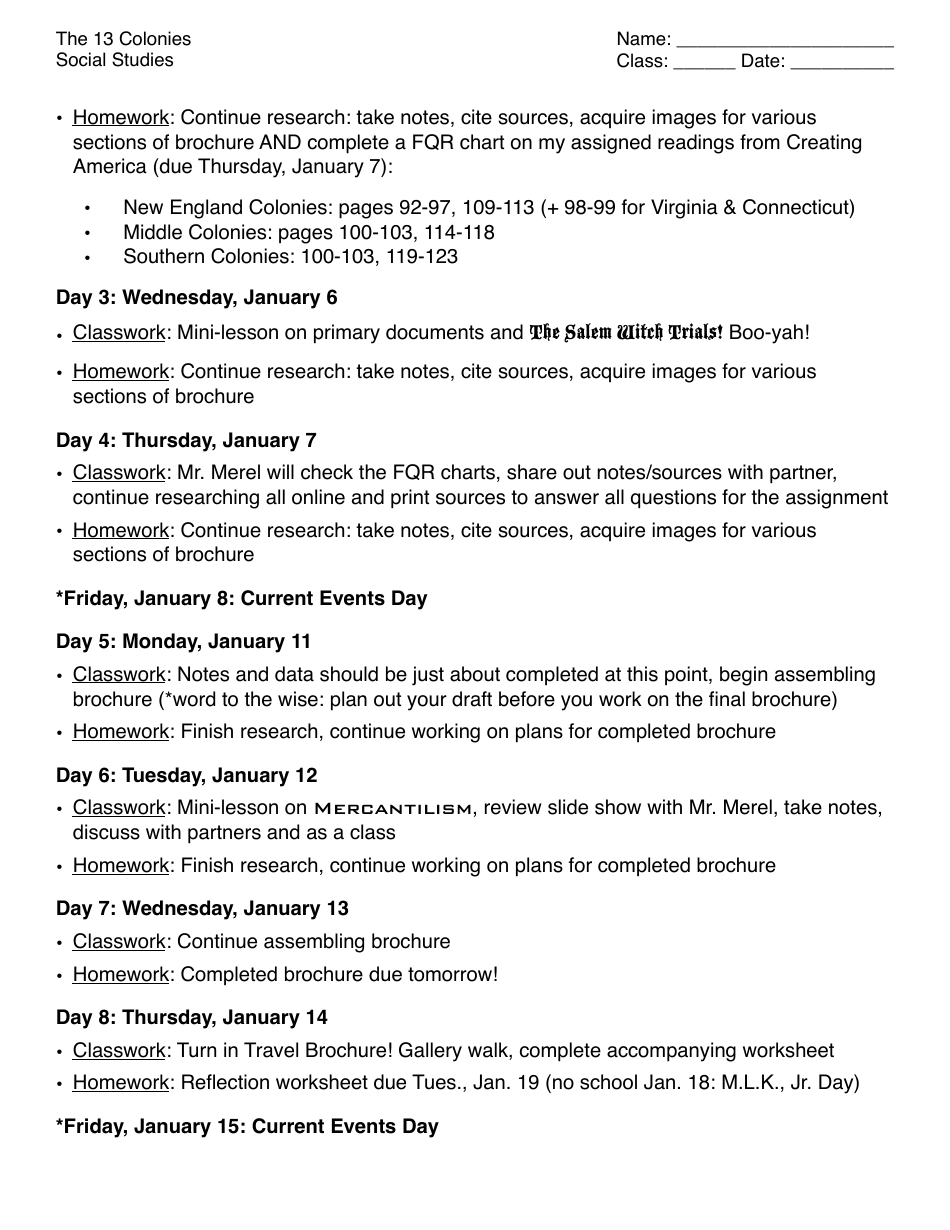 13 Colonies of America Social Studies Worksheet - the Nettelhorst School, Page 3