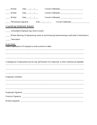 Employee Counseling Statement Template, Page 2