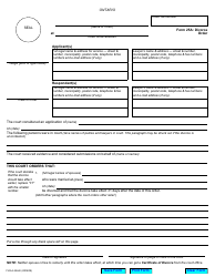 Document preview: Form 25A Divorce Order (One Page) - Ontario, Canada