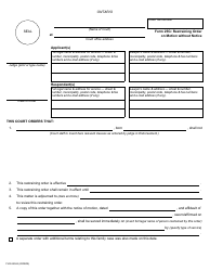 Form 25G Restraining Order on Motion Without Notice - Ontario, Canada