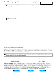 Form 29F Dispute (Garnishee) - Ontario, Canada, Page 2