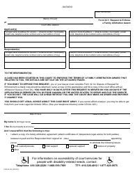 Document preview: Form 32.1 Request to Enforce a Family Arbitration Award - Ontario, Canada