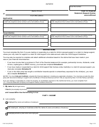 Form 13 &quot;Financial Statement (Support Claims)&quot; - Ontario, Canada