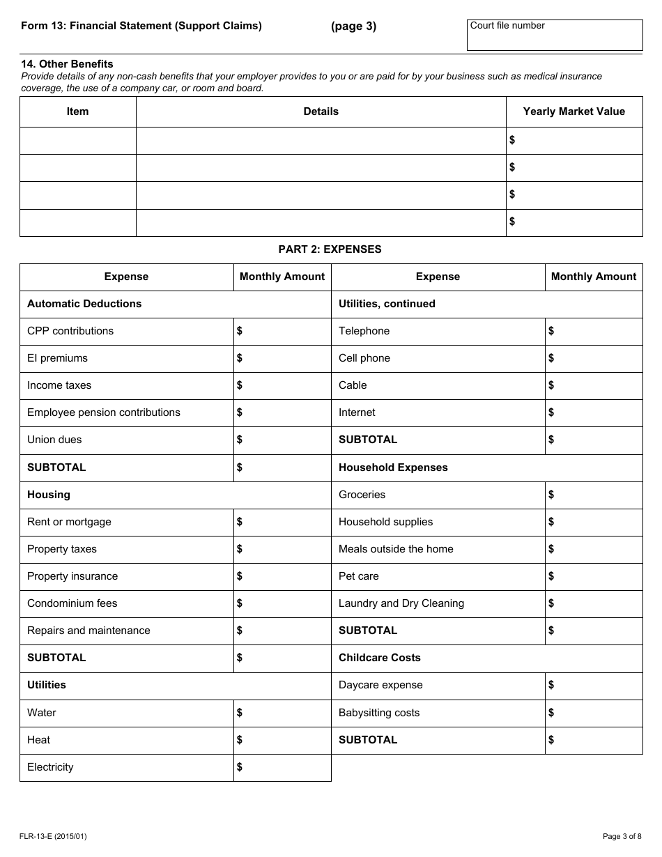 Form 13 - Fill Out, Sign Online and Download Fillable PDF, Ontario ...