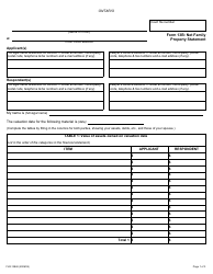 Form 13B Net Family Property Statement - Ontario, Canada