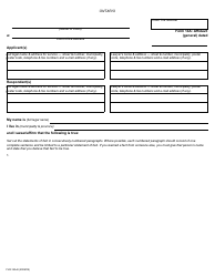 Form 14A Affidavit (General) - Ontario, Canada