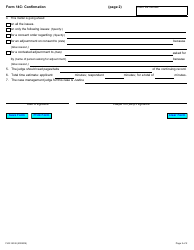 Form 14c Confirmation - Ontario, Canada, Page 2