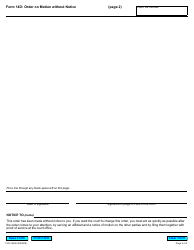Form 14D Order on Motion Without Notice - Ontario, Canada, Page 2