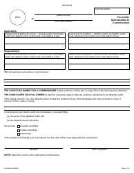 Document preview: Form 20A Authorization to Commissioner - Ontario, Canada