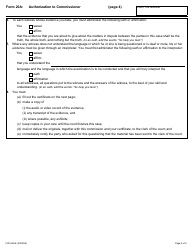 Form 20A Authorization to Commissioner - Ontario, Canada, Page 4
