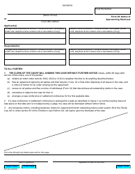 Form 39 &quot;Notice of Approaching Dismissal&quot; - Ontario, Canada