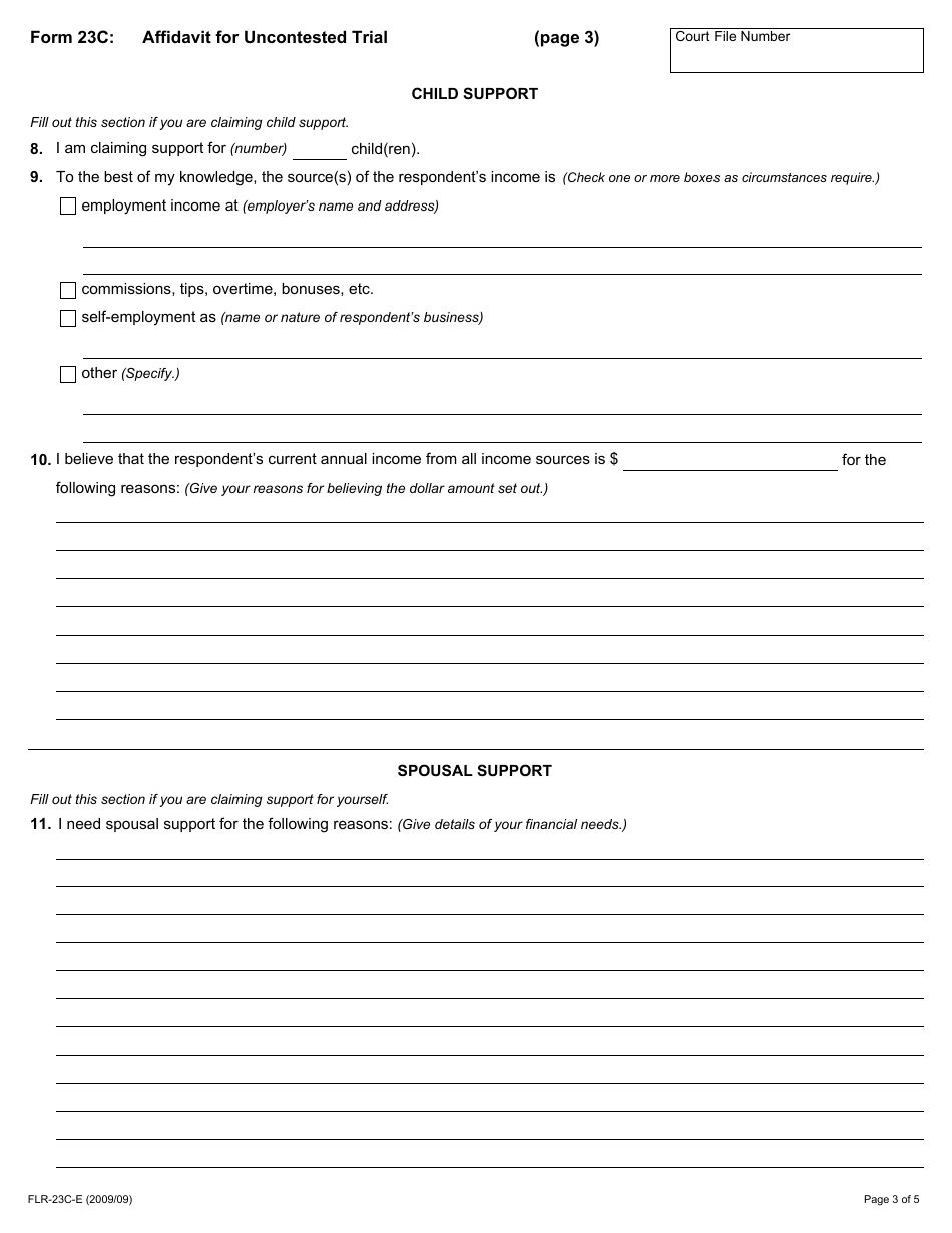 Form 23C - Fill Out, Sign Online and Download Fillable PDF, Ontario ...