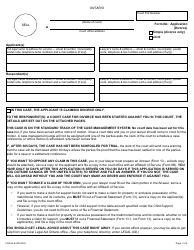 Form 8A Application (Divorce) - Ontario, Canada