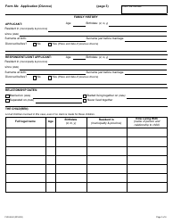 Form 8A Application (Divorce) - Ontario, Canada, Page 3