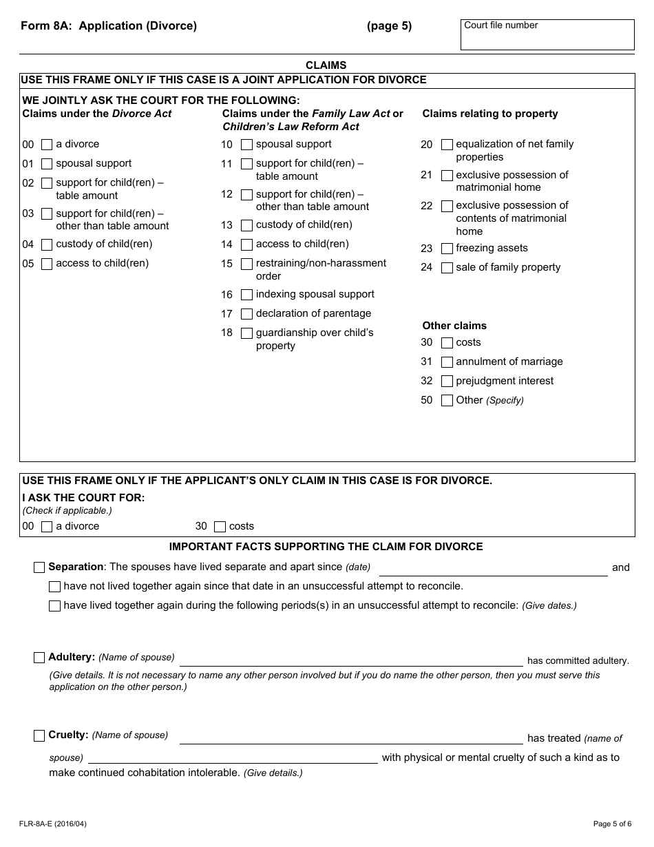 Form 8A - Fill Out, Sign Online and Download Fillable PDF, Ontario ...