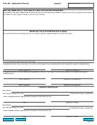 Form 8A Application (Divorce) - Ontario, Canada, Page 6