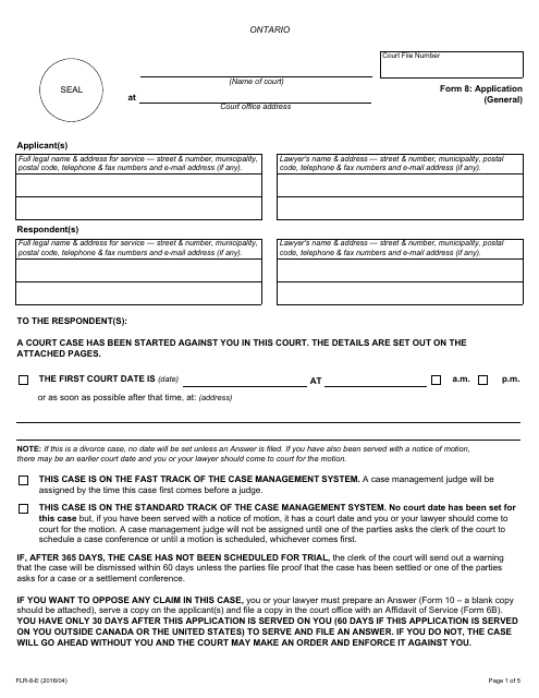 Form 8  Printable Pdf