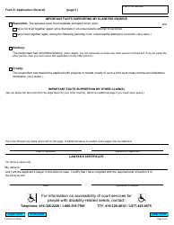 Form 8 Application (General) - Ontario, Canada, Page 5