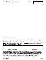 Form 29G Dispute (Co-owner of Debt) - Ontario, Canada, Page 2