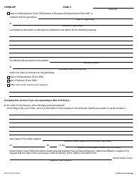 Form 20P Affidavit for Enforcement Request - Ontario, Canada, Page 2